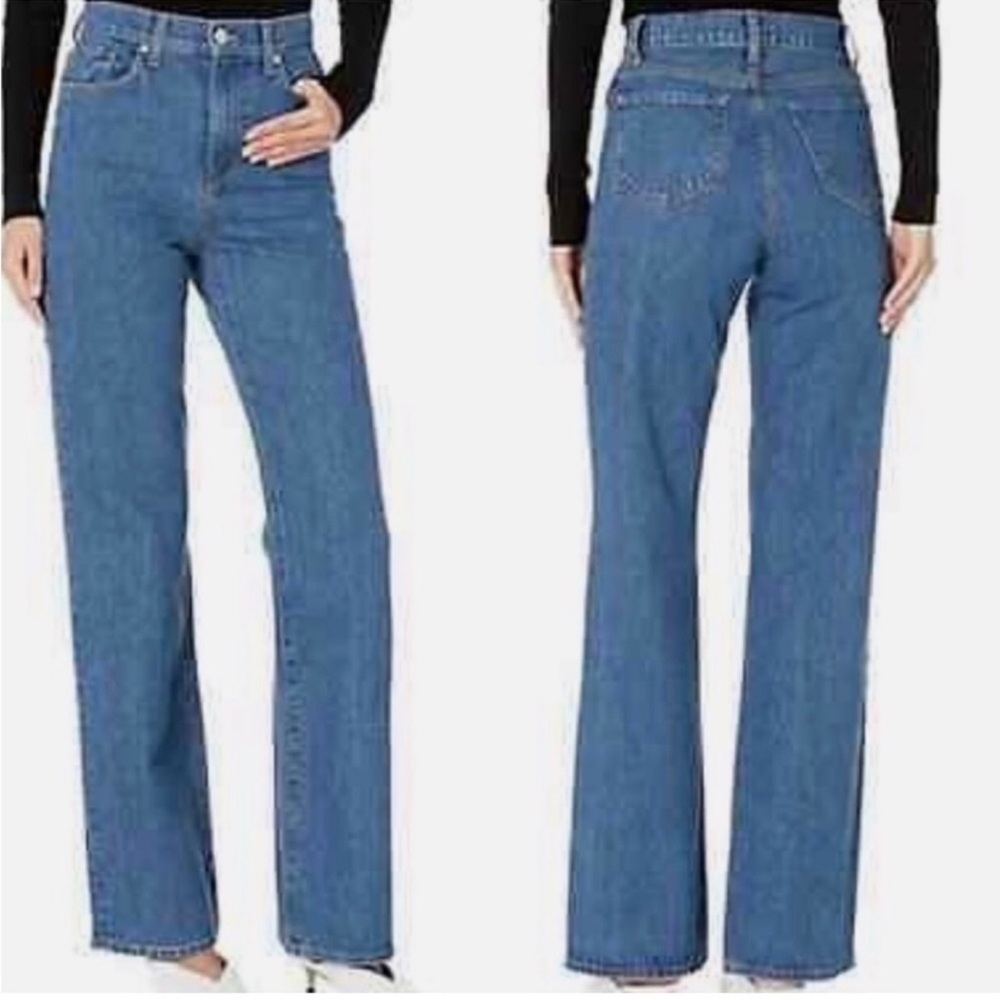BLDWN High Rise Relaxed Jeans Size 24 denim casual‎